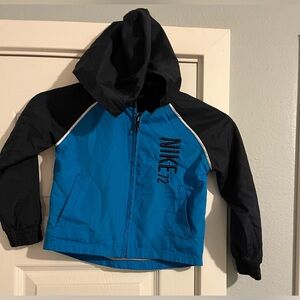 3T Nike Black and Light Blue Hooded Jacket